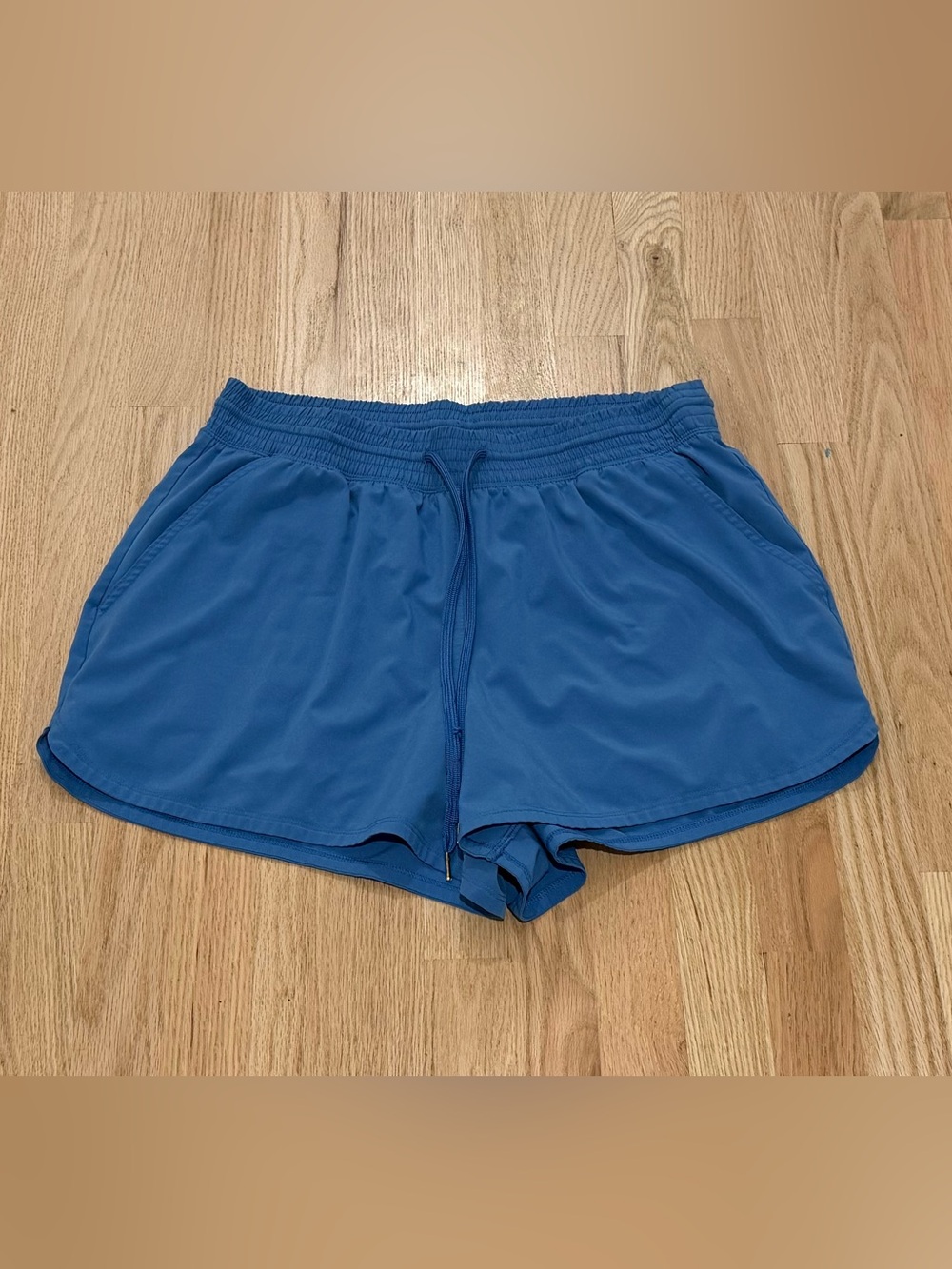 Blue Women's Athletic Drawstring Shorts